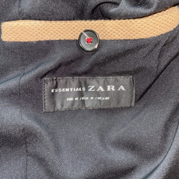 Zara Man Men’s Medium Brown Tan Blazer Jacket - Cotton Blend, Good condition - Picture 4 of 4
